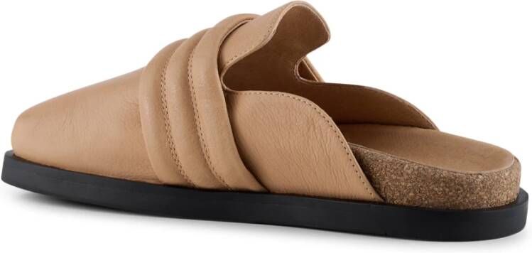 Shoe the Bear Stijlvolle Leren Klompen Beige Dames