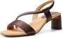 Shoe the Bear Sylvi Slingback Hoge Hak Sandalen Brown Dames - Thumbnail 3