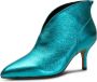 Shoe the Bear Turquoise Metallic Valentine Leren Hak Blauw Dames - Thumbnail 2
