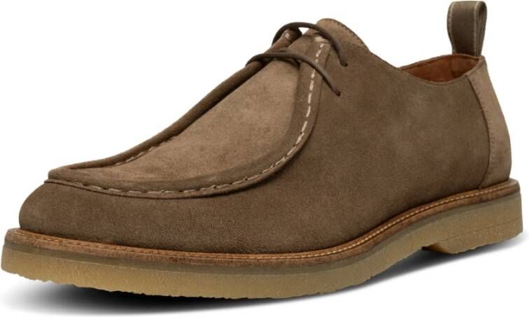 Shoe the Bear Waterafstotende Suede Wallabee Schoenen Brown Heren