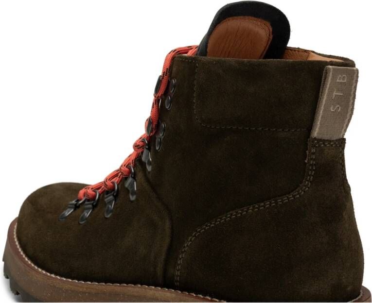 Shoe the Bear Waterafstotende Suède Wandelschoen Khaki Bruin Heren