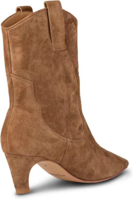 Shoe the Bear Wilde Western-geïnspireerde Suède Laarzen Brown Dames