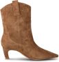 Shoe the Bear Wilde Western-geïnspireerde Suède Laarzen Brown Dames - Thumbnail 5