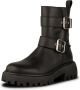 Shoe the Bear Zwarte Leren Bikerlaars met Gespen Black Dames - Thumbnail 3