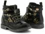Shone Schoenen Enkel laarzen 234-026-BLACK Meisje black gold - Thumbnail 2