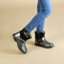 Shone Schoenen Enkellaarsjes 234-021-SILVER Kinderen zilver zwart - Thumbnail 2