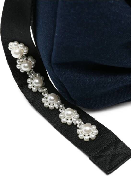 Simone Rocha Indigo Blauwe Boogvormige Schoudertas