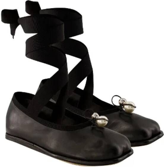 Simone Rocha Leather flats Black Dames