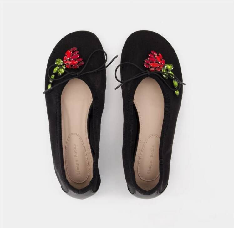 Simone Rocha Mesh ballerina's in zwart mesh