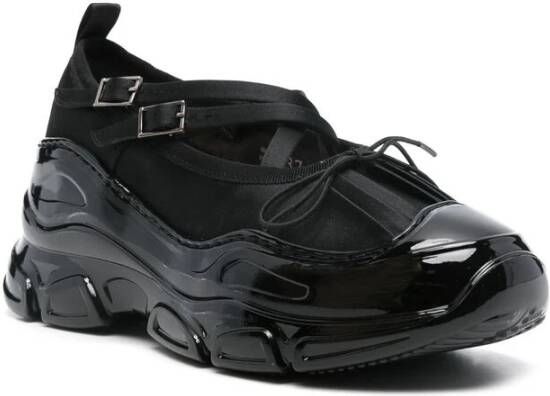 Simone Rocha Zwarte Chunky Crossover Strap Schoenen