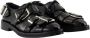 Simone Rocha Zwarte leren Brogue Mocassin Flats - Thumbnail 2