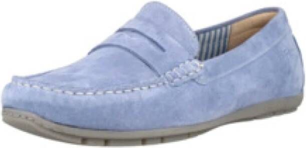Sioux Blauwe dames mocassins comfortabel design