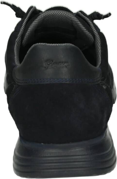 Sioux Blauwe Vrijetijdssneakers van Suède