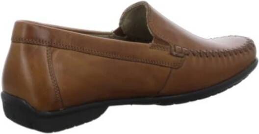 Sioux Bruine leren mocassins pantoffels