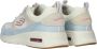 Skechers Beige Leren en Textiele Sneaker met Pastelkleurige Details Beige Dames - Thumbnail 12
