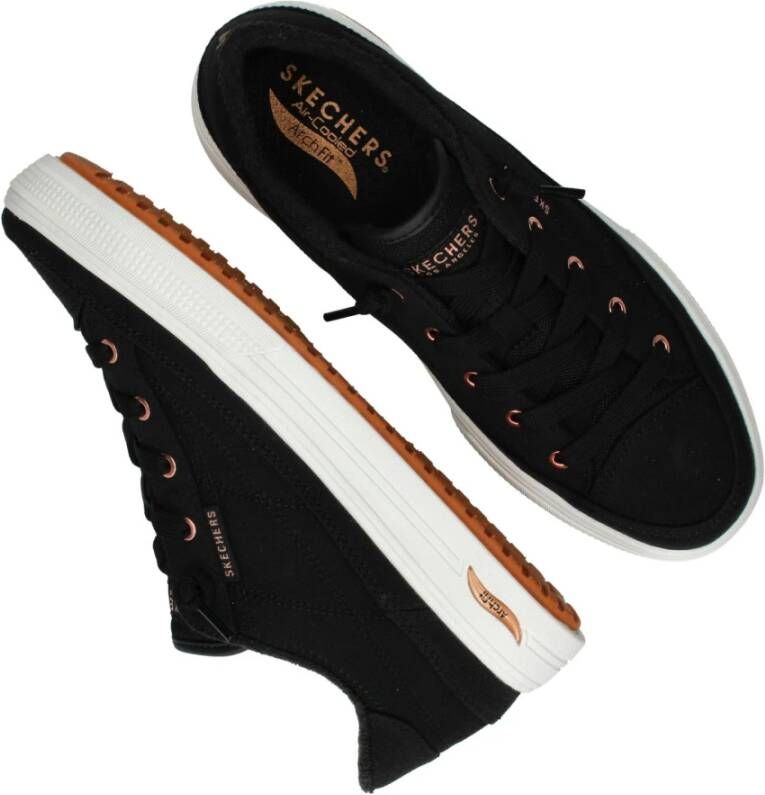 Skechers Arch Fit Arcade Meet Ya There Vegan instapper Black Dames