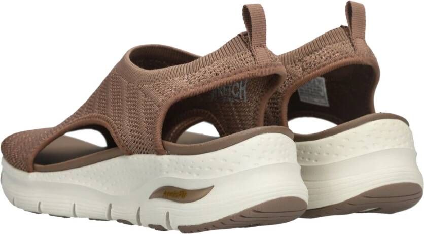 Skechers Arch Fit Platte Sandalen voor Dames Bruin Dames