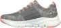 Skechers Arch Fit Comfy Wave 149414-GYPK Vrouwen Grijs Sneakers - Thumbnail 6