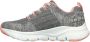 Skechers Klassieke Arch Fit Dames Mesh Sneakers Grijs Dames - Thumbnail 6