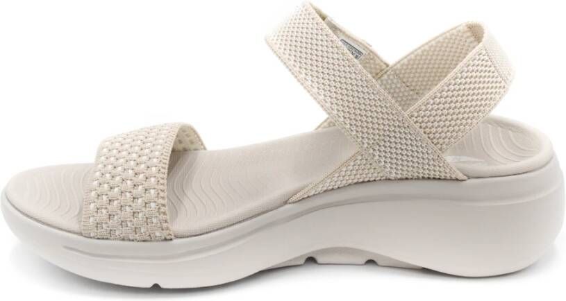 Skechers Beige Sandalen voor de Zomer Beige Dames