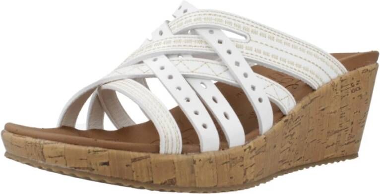 Skechers Hot Spring Wedges White Dames