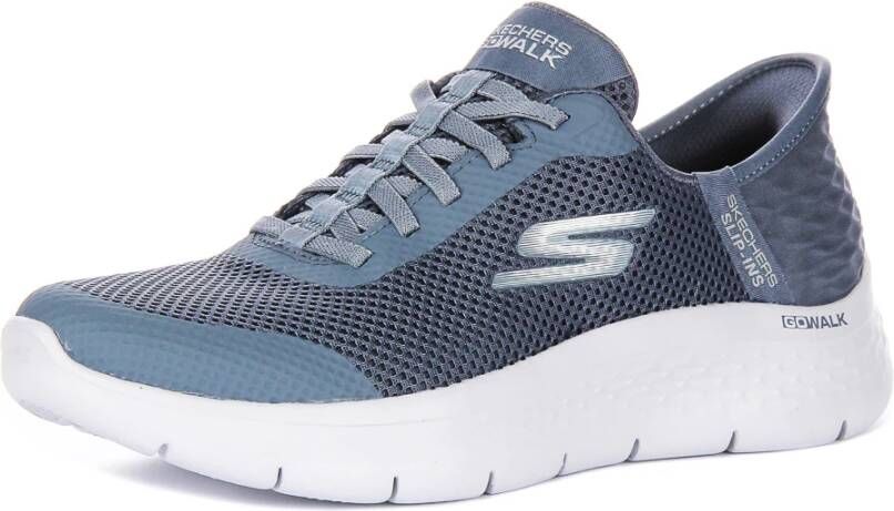 Skechers Blauwe Flex Sportieve Instap Schoenen voor Vrouwen