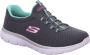 Skechers Casual Grijze Veterschoenen voor Dames - Thumbnail 3