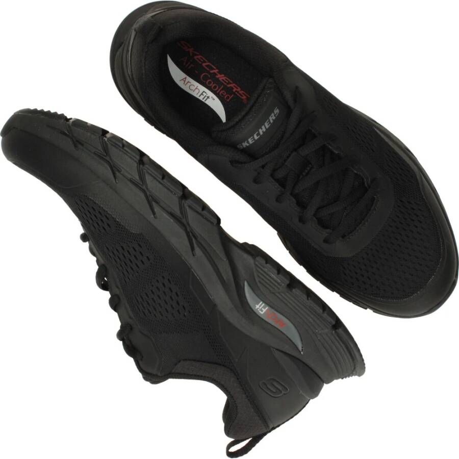 Skechers Comfort Zwarte Textiel Sneaker Black Heren