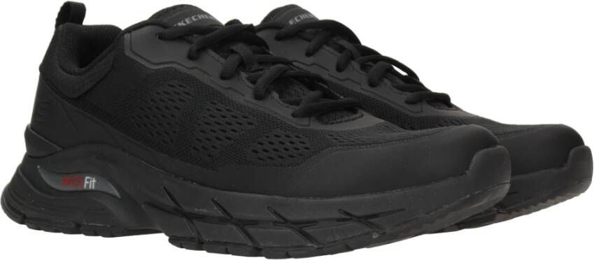 Skechers Comfort Zwarte Textiel Sneaker Black Heren