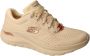 Skechers Comfortabele Arch Fit Natuurlijke Mesh Sneaker Beige Dames - Thumbnail 7