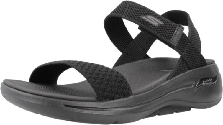 Skechers Comfortabele Platte Sandalen Beige Dames
