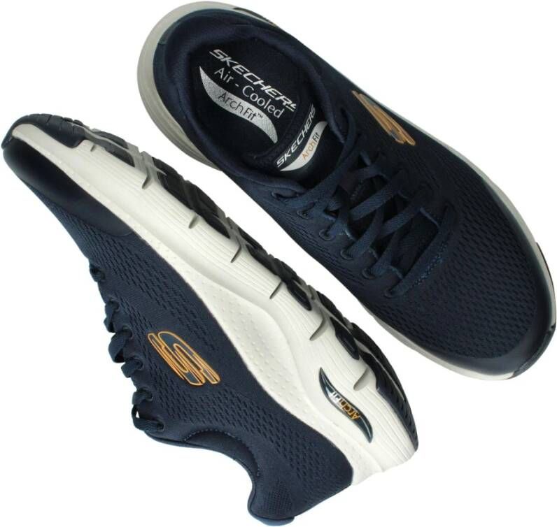 Skechers Comfortabele Arch Fit Sneaker in Donkerblauw Blue Heren