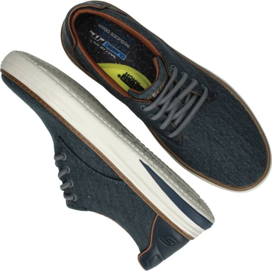 Skechers Comfortabele Vegan Sneaker met Memoryfoam Blue Heren