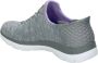 Skechers Stijlvolle Synthetisch Leren Sneakers Grijs Dames - Thumbnail 3