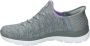 Skechers Stijlvolle Synthetisch Leren Sneakers Grijs Dames - Thumbnail 4