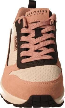 Skechers Dames wit roze sneaker met Air Cooled Memory Foam Roze Dames
