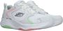 Skechers D'Lux Fitness Sneaker Dames Wit Groen Roze - Thumbnail 3