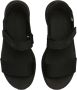 Skechers Zwarte Plateau Velcro Platte Sandalen Black Dames - Thumbnail 6