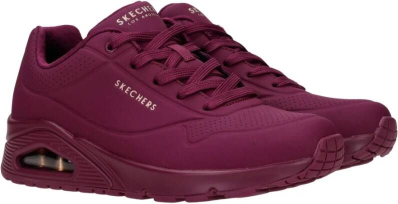 Skechers Donkerpaarse Air-Cooled Memory Foam Sneaker Paars Dames