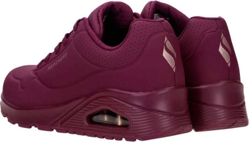 Skechers Donkerpaarse Air-Cooled Memory Foam Sneaker Paars Dames