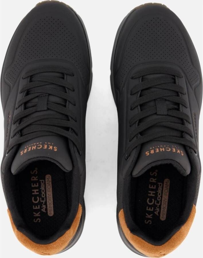 Skechers Elegante Sneakers Zwart Bruin