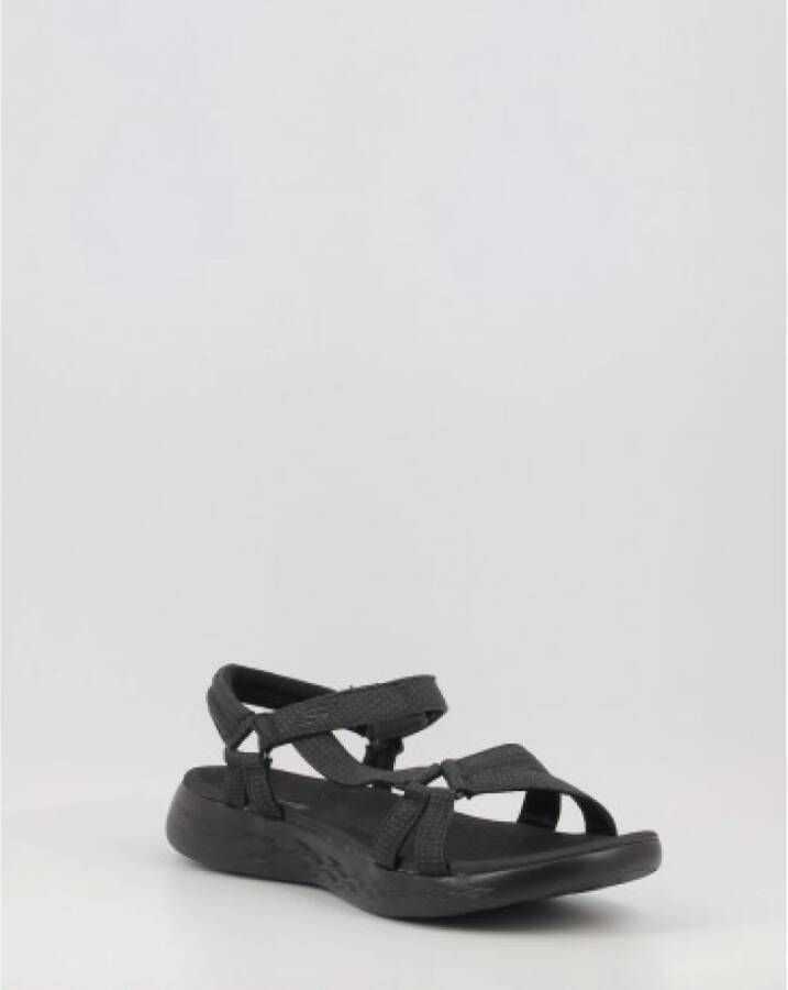 Skechers Flat Sandals Zwart Dames
