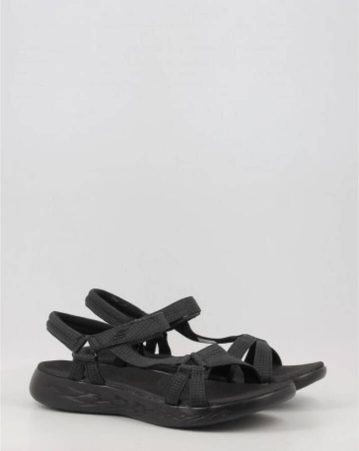 Skechers Flat Sandals Zwart Dames