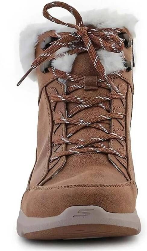 Skechers Glacial Ultra Cozy Enkellaarzen Brown Dames