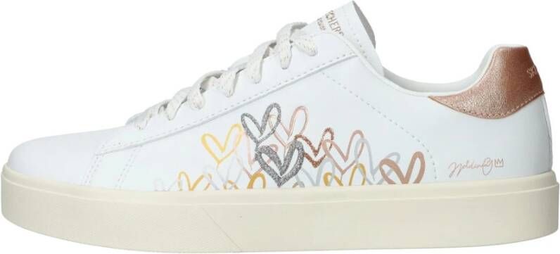 Skechers Glinsterende Hearts Veterschoen White Dames