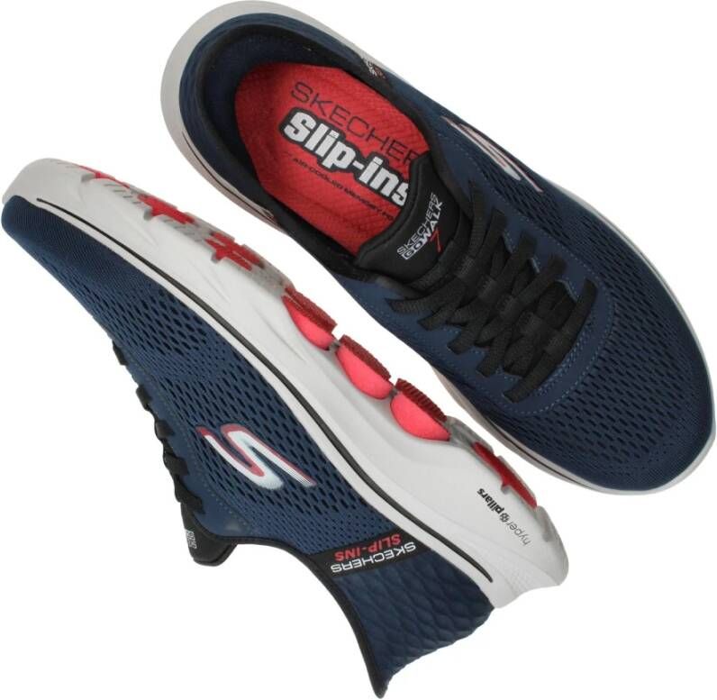 Skechers Go Walk 7 Free Hand 2 Slip-Ins instapper Blue Heren