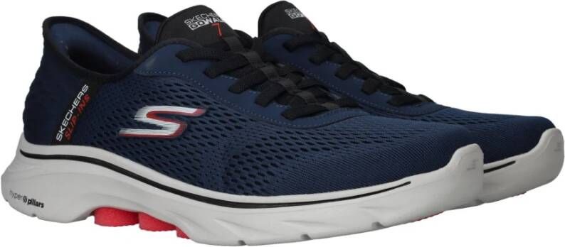 Skechers Go Walk 7 Free Hand 2 Slip-Ins instapper Blue Heren