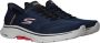 Skechers Go Walk 7 Free Hand 2 Heren Instappers Donkerblauw Rood - Thumbnail 9