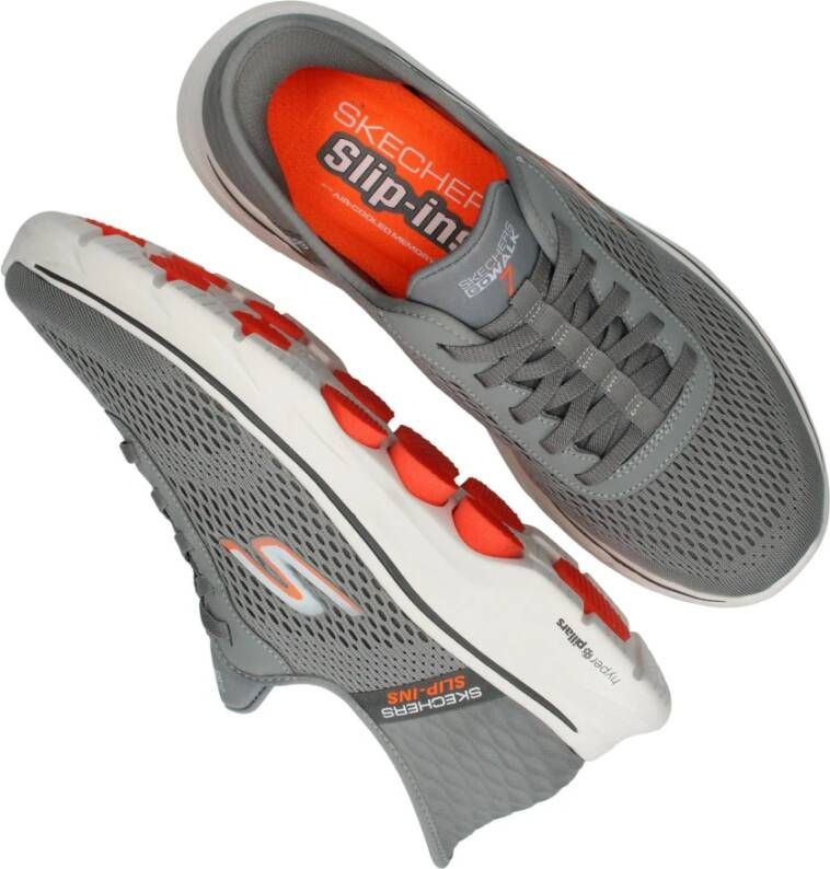 Skechers Go Walk 7 Free Hand 2 Slip-Ins instapper Gray Heren