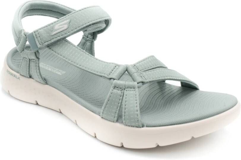 Skechers Groene Sandalen met Stoffen Voering Green Dames